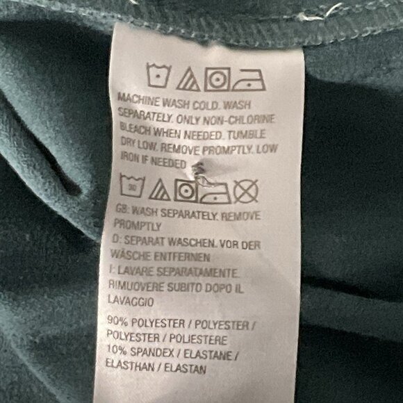 Susan Graver Top Women Medium‎ Petite Forest Green Button Up Long Sleeve Shacket - Picture 9 of 13